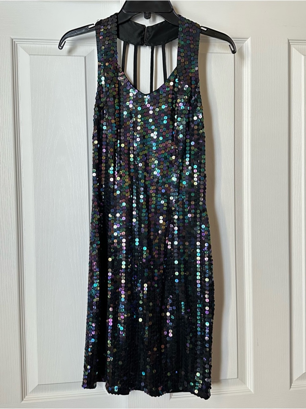 New Robert Anthony Sequin Beaded Bodycon Dress Size 12 Vintage Y2K 1990s Prom